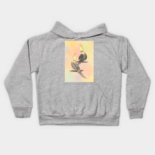 Cockatiel birds Kids Hoodie